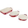 Staub Ceramique 3 Piece Ovenware set - Cherry