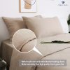 Highland Feather French Linen Grass Green Double Size Sheet Set