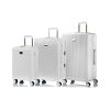 Champs Luxe Collection 3 Pc Hard side Expandable Luggage Set, White