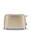 Smeg 50's Retro Style 2 Slice Toaster - Matte Champagne