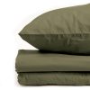 Bianca DBChez Vous 100% Washed Cotton Bed Sheet set Olive Queen