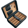 Manhattan travel cigar case humidor with on board accessories - Manhattan Black