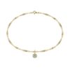 Dainty Diamond 10k Yellow Gold 7” Diamond Charm Bracelet