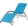 Vivere Dockside Aluminum Sun Lounger - True Turquoise
