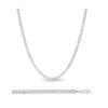 ORO Jewelry Sterling Silver 20” Men's Silver Curb Chain Necklace