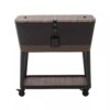 Permasteel 80QT Patio Cooler - Tapered - Wood Grain - Brown Trim