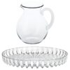 Guzzini 2-Piece Dolce Vita Balloon Pitcher and Serving Tray Set - Clear
