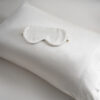 Twin Ducks Mulberry Silk Queen Pillow Case & Mask - Champagne