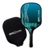 Grüvn Gripper-16HD Pickleball Paddle - Aqua White Spiral