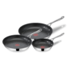 Jamie Oliver by T-fal Cook's Direct Stainless Steel Non-Stick 3-Piece frying pan set