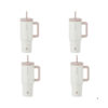 Grosche Aspen Insulated 40oz Straw Tumbler-Cream White - Set of 4