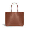 Champs Onyx Collection Leather Open Tote, Brown