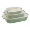 Staub Ceramic 3pc Rectangular Baking Dish Set - Eucalyptus