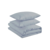 Cuddle Down Percale Deluxe 100% Cotton 200TC 3-Piece Duvet Cover Set - Mineral/Queen