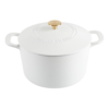 Martha Stewart Gatwick 7qt. Dutch Oven with Gold Knob Lid - Linen