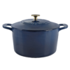 Martha Stewart Gatwick 7qt. Dutch Oven with Gold Knob Lid - Navy