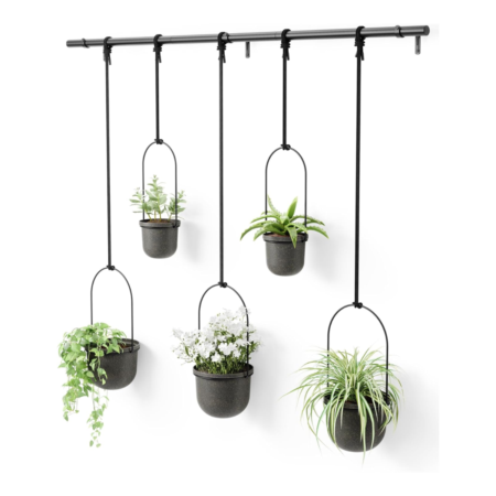 Umbra Triflora Hanging Planter Set of 5 - Black