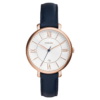 Fossil Jacqueline Navy Leather Watch - Womens