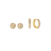 Hillberg & Berk Soft Gold Always on Hoop and Stud Set