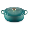 Le Creuset 4.7 L Oval Dutch Oven Bleu Riviera Light Gold Knob