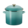 Le Creuset 11.4 L Stockpot Bleu Riviera Light Gold knob