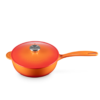 Le Creuset 2 L Saucier Pan Flame Stainless Steel Knob