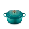 Le Creuset 4.2 L Round Dutch Oven Bleu Riviera Gold Knob