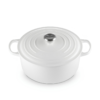 Le Creuset 6.7 L Round Dutch Oven White Stainless Steel Knob