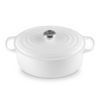 Le Creuset 4.7 L Oval Dutch Oven White Stainless Steel Knob