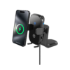 Mighty Mount Auto Scan Grip Cradle - 15W Wireless Charger with Vent & Dash Mount & PD20 Car charger