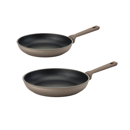 Guzzini Cook & Strong All Surface Non-Stick Frying Pans 2pc Set - Bronze Finish