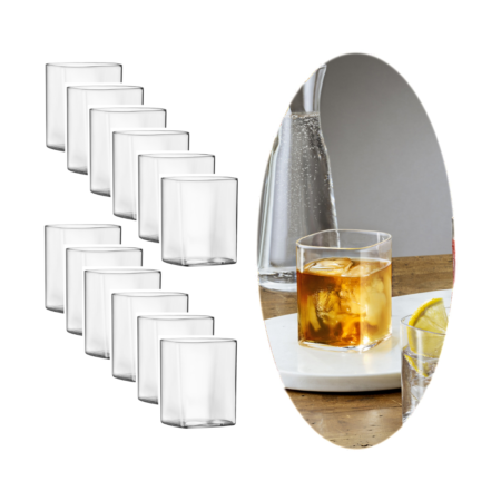 Luigi Bormioli Top Class Square Rocks Glasses 12pc Set