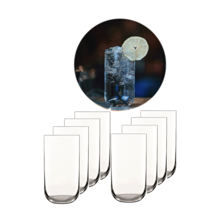Luigi Bormioli Sublime Babito Highball/Beverage Glasses 8pc Set