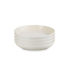 Le Creuset Set of 4 Coupe Pasta Bowls Meringue