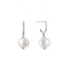 Nishi Pearls Cara Earring - 9mm White Freshwater Pearl, Sterling Silver