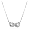 Swarovski Rhodium Plated Hyperbola Pave Infinity Pendant - White