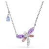 Swarovski x Ariana Grande Rhodium Plated Mixed Cuts Dragonfly Pendant - Multicoloured