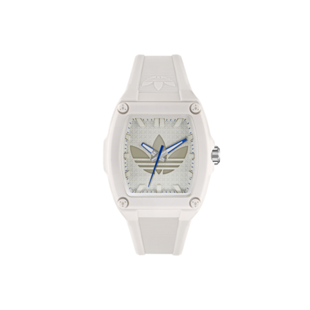 adidas Originals City Tech Five White Dial Men's Resin Strap Watch - 44mm
