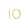 Hillberg & Berk Small Pavé Hoop Earrings - Gold