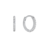 Hillberg & Berk Small Pavé Hoop Earrings - Silver