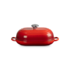 Le Creuset 1.4 L Oval Bread Oven Cerise Stainless Steel Knob